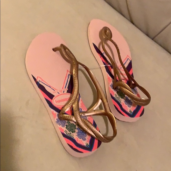 Havianas Luna Print Sandal Rose Gold - Picture 3 of 3